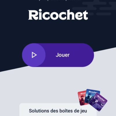 Application Jeu Ricochet par Flip-Flap Editions