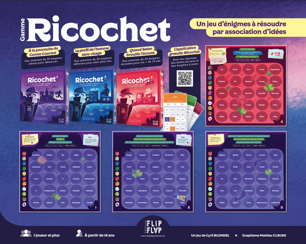 Tapis de jeu Ricochet de Flip Flap Editions